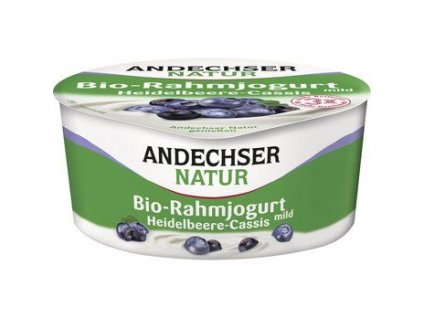 Andechser Natur Jogurt smetanový borůvka a černý rybíz 150g bio