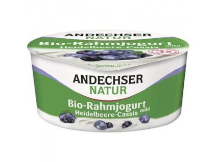 Andechser Natur Jogurt smotanový čučoriedka a čierne ríbezle 150g bio