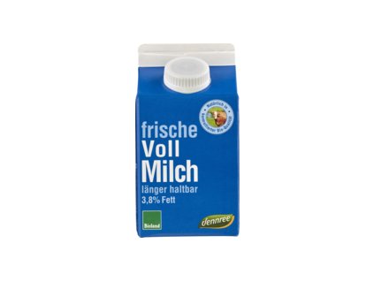 Dennree Mléko plnotučné čerstvé 0,5 l bio