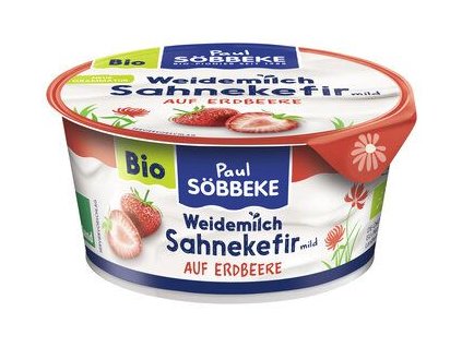 Söbbeke krémes epres kefir 150g bio