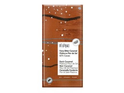 Vivani Edelbitterschokolade Karamell Mallorca Flor de Sal 80g bio