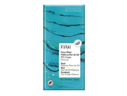 Vivani Fine étcsokoládé Mallorca Flor de Sal 80g bio