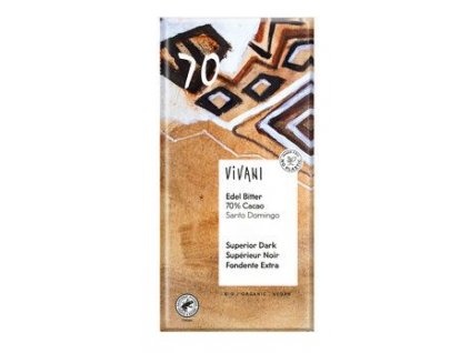 Ciocolata neagra Vivani 70% Santo Domingo 100g organica