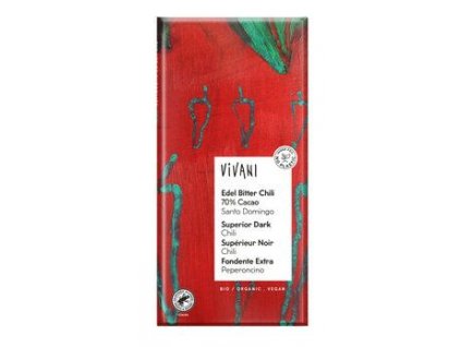 Vivani Ciocolata neagra cu chili 100g bio