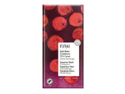 Vivani Ciocolata neagra si merisoare 100g bio