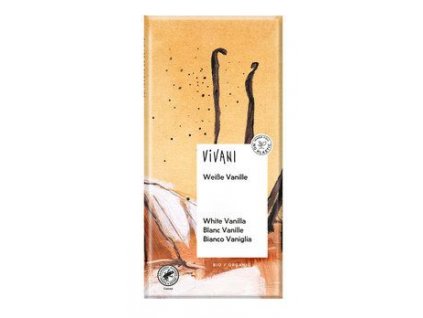 Vivani Ciocolata alba vanilie 80 g bio