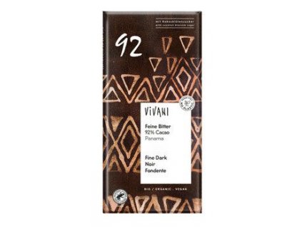 Vivani Hořká čokoláda 92% Panama 80g bio