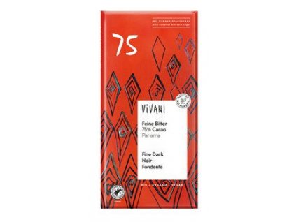 Vivani Czekolada gorzka 75% Panama 80g organiczna