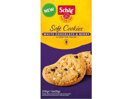 Schär Soft cookie-k fehér csokoládéval és bogyós gyümölcsökkel 210g