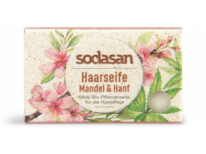 Sodasan Šampón tuhý mandle a konope 100g eco
