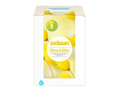 45438 sodasan tekute mydlo citrus a olivy 5l eco