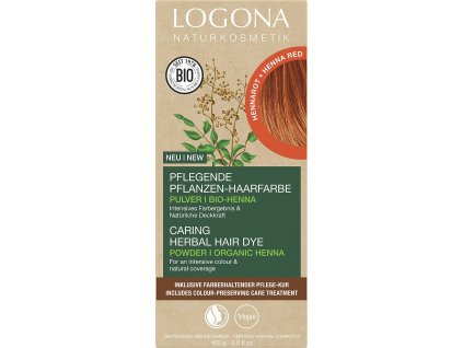 Logona Barva na vlasy HENNA ČERVENÁ 100g eco