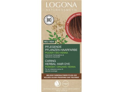 Logona Farba do włosów w proszku MAHAGON RED 100g eko