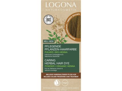 45729 logona barva na vlasy prasek jantarove hneda 100g eco