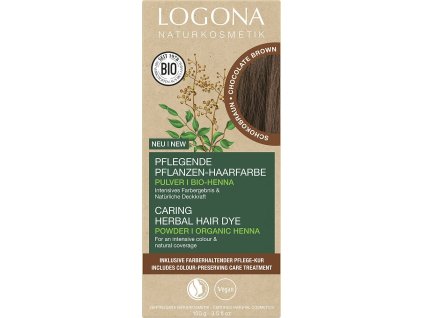45738 logona barva na vlasy prasek cokoladove hneda 100g eco