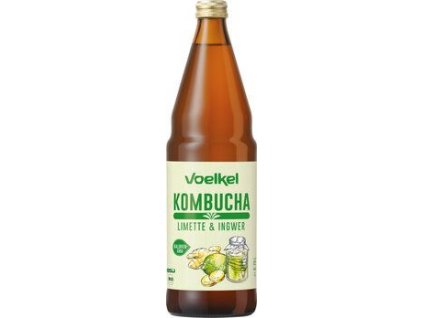 Voelkel Kombucha limetka a zázvor 750ml bio