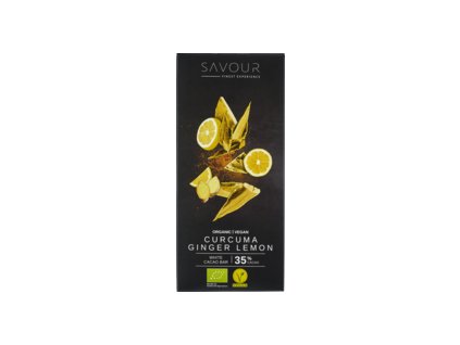 Savour Bílá čokoláda kurkuma, zázvor a citron 60g bio