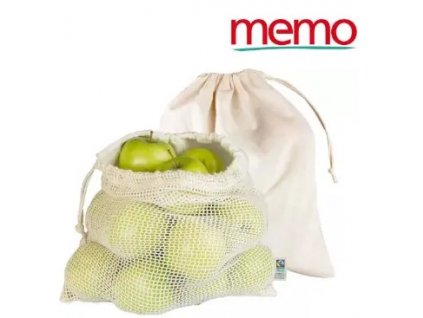 Woreczki Memo na owoce i warzywa z bawełny organicznej 2 szt.