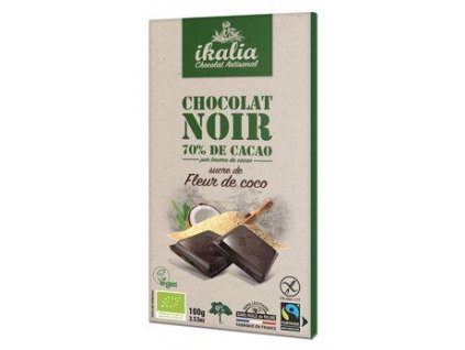 Ikalia Hořká čokoláda s kokosovým cukrem 100g bio