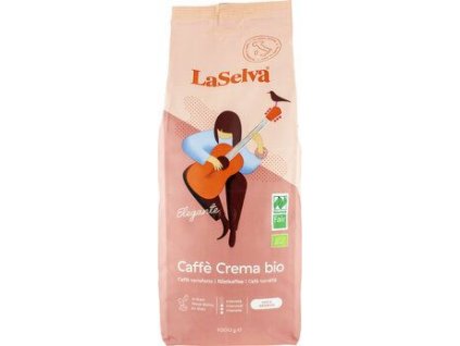 LaSelva Káva crema Elegante zrnková 1kg bio