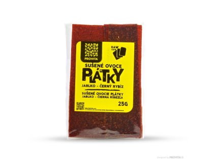 Plátky suš. ovocie - jablko, čierne ríbezle RAW 25g PROVITA