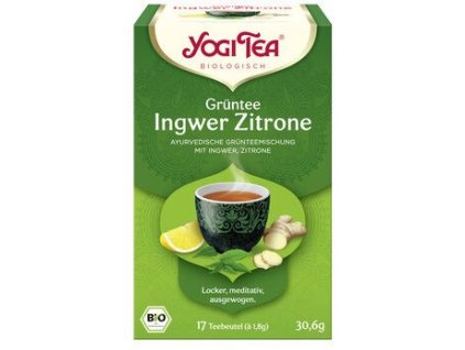 Yogi Tea Ceai verde ghimbir si lamaie 30,6 g organic