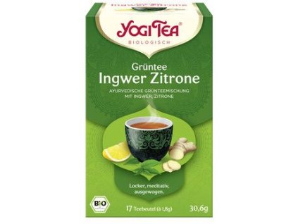 Yogi Tea Zelený čaj zázvor a citron 30,6g bio