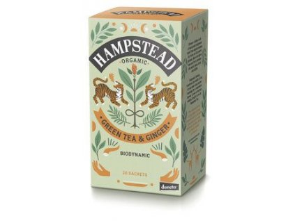 Hampstead Zelený čaj so zázvorom 40g bio