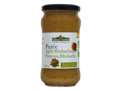 Côteaux Nantais Apfel-Rhabarber-Püree 360g bio