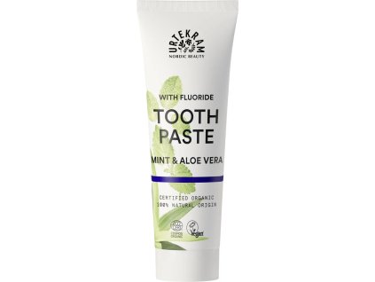Urtekram Toothpaste mint with fluoride 75ml eco