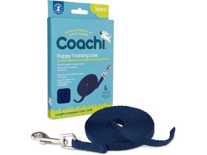 Výcvikové vodítko pre šteňatá Training modré 2,5m TCOA