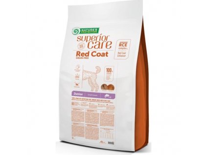 Nature's Protection Superior Care Trockenfutter für Hunde, Red Coat Junior, Mini-Rasse, getreidefrei, Lachs, 10 kg