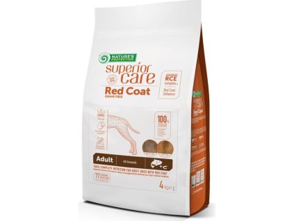 Nature's Protection Superior Care Trockenfutter für Hunde, Red Coat, Adult, getreidefrei, Lachs, 4 kg