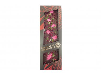 Dark chocolate with pistachios, roses and cherries - Severka 115g