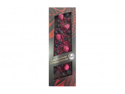 Milk chocolate with blackberries, raspberries and sour cherries - Severka 125g
