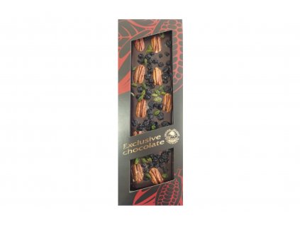 Ciocolata neagra cu nuci pecan, fistic si afine - Severka135g