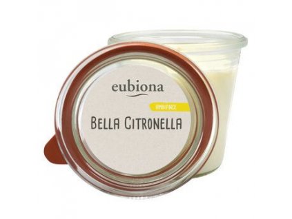 Eubiona Vonná svíčka ve skle Bella Citronella eco