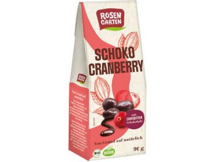 Rosengarten Brusinky v hořké čokoládě 90g bio