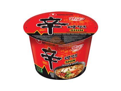 NONGSHIM SHIN instant. nudlová polévka pálivá v misce 114g