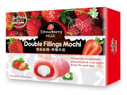 bamboo house dvojita napln mochi jahoda 180g