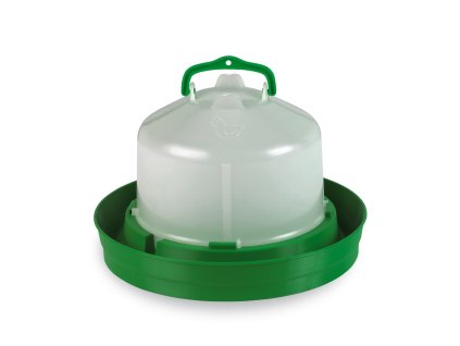 Hanging hat drinker for poultry, green 5 l