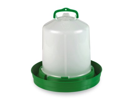 Hanging hat drinker for poultry, green 8 l