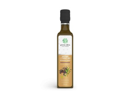 Sirup třtinový Aronie + černý bez 250ml GREEN IDEA