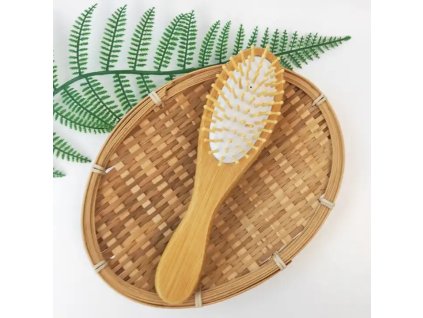COCO Kartáč na vlasy s bambusovými štětinami a bukovou rukojetí Eco friendly