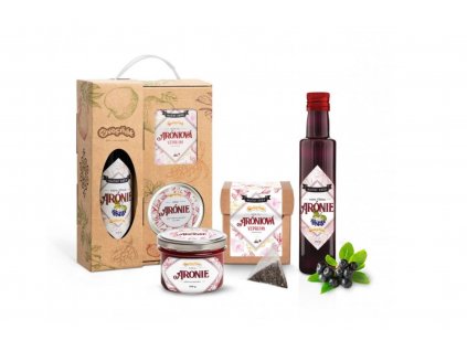Set cadou Aronia - Tort cu fructe 300g
