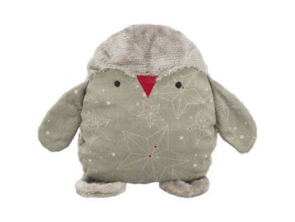 Xmas PENGUIN - vianočný plyšový tučniak bez zvuku, 24 cm, látka/plyš