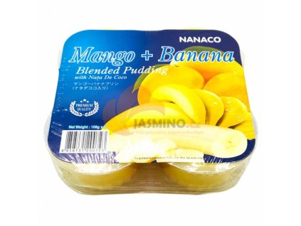 NANACO Mangó-banán zselatin pudingok 432g