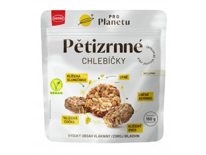 Fünfkornbrote ohne Mehl. 150 g SEMIX