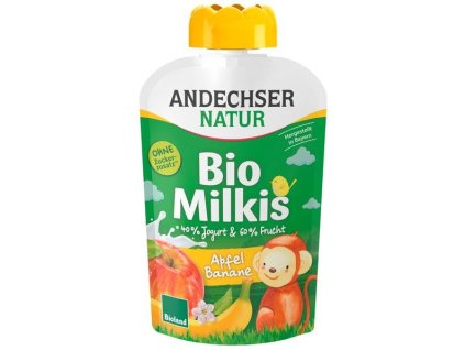 Andechser Natur Joghurt Snack Apfel Banane Affe 100g bio