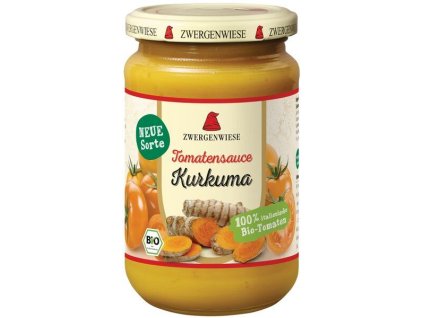 Zwergenwiese Rajčatová omáčka s kurkumou 340 ml bio